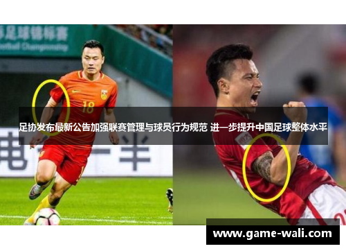 足协发布最新公告加强联赛管理与球员行为规范 进一步提升中国足球整体水平